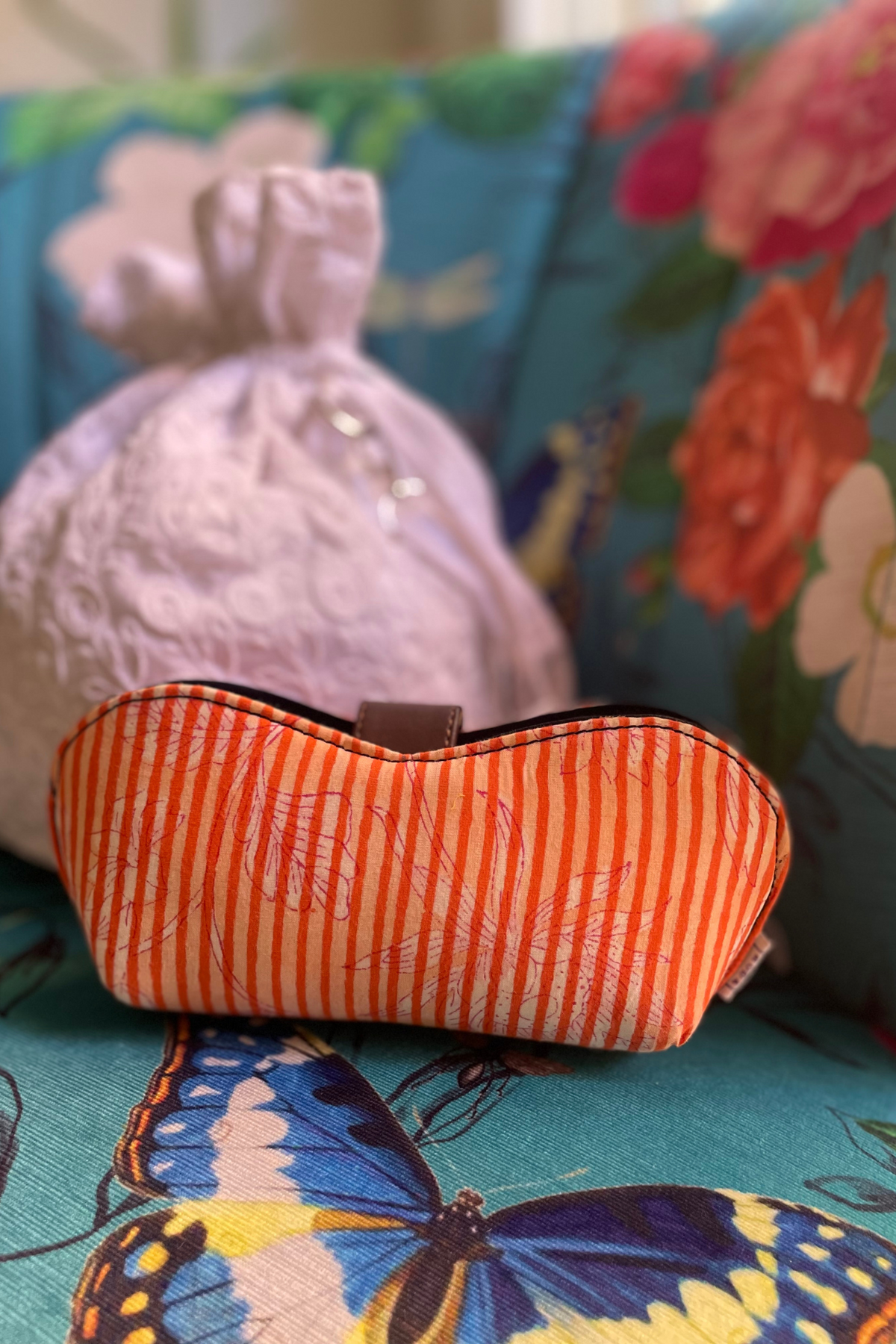 Orange Stripes Sunglass Cases