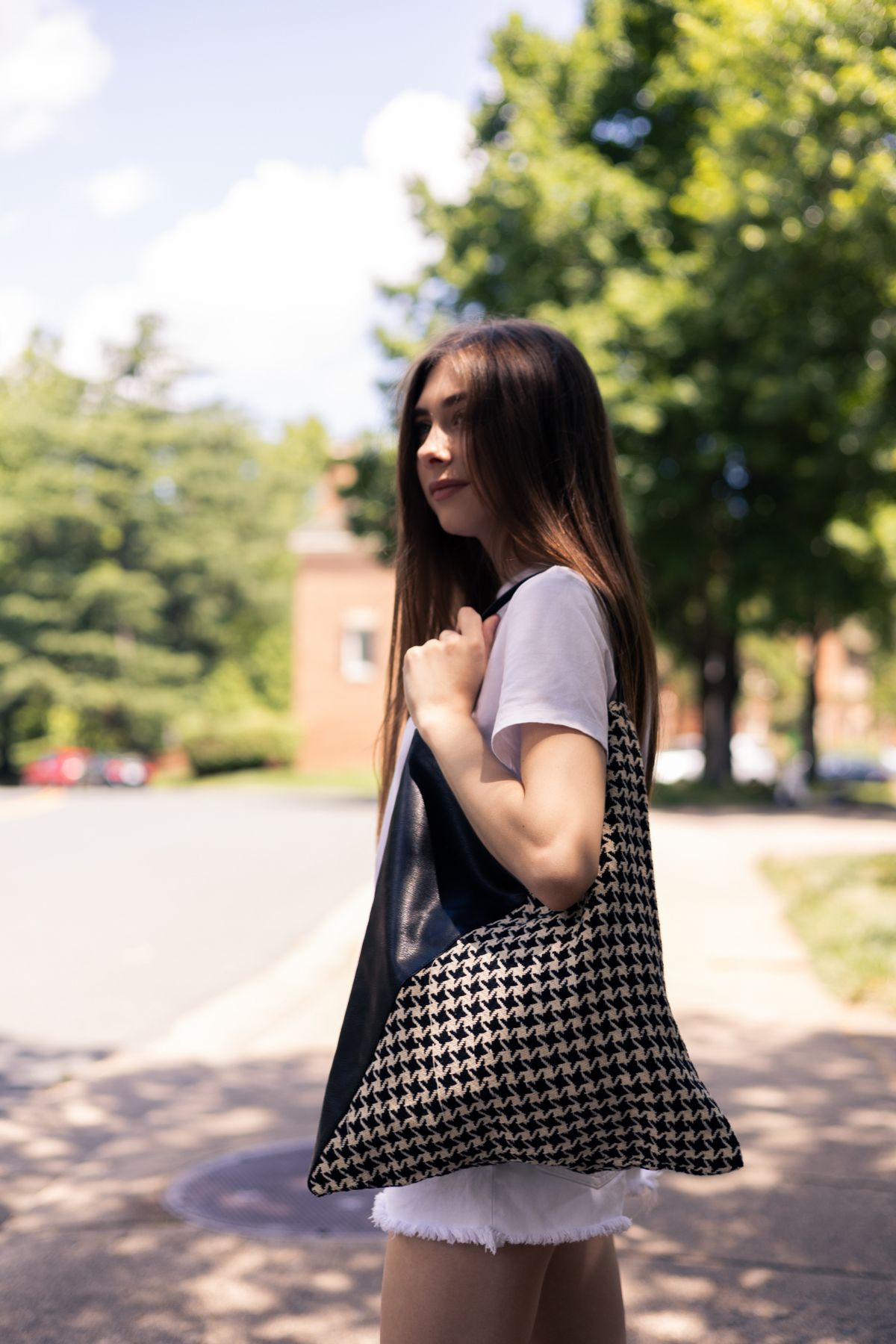 Viviana Jacquard Vegan Leather Tote