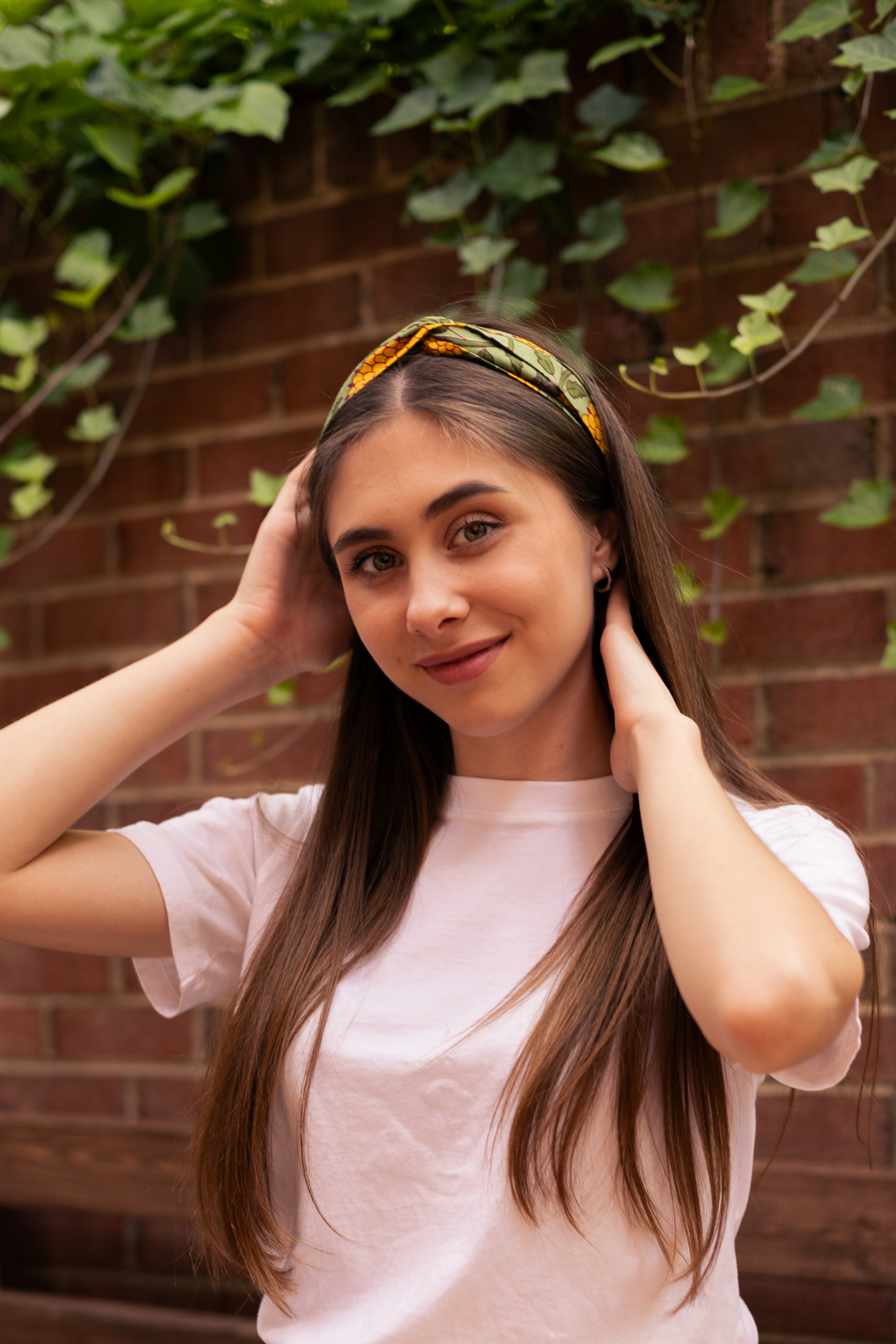 tropical print knotted headband for summer