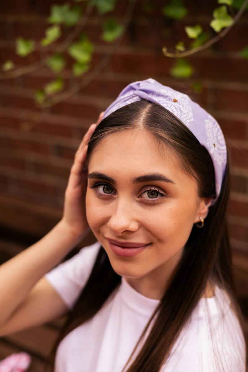 motif printed headband for summer