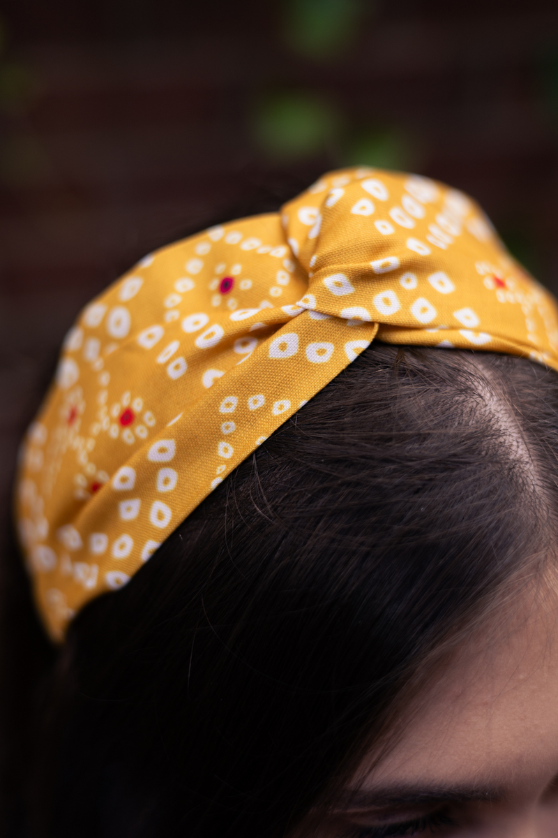 diamond printed cotton soft summer headband