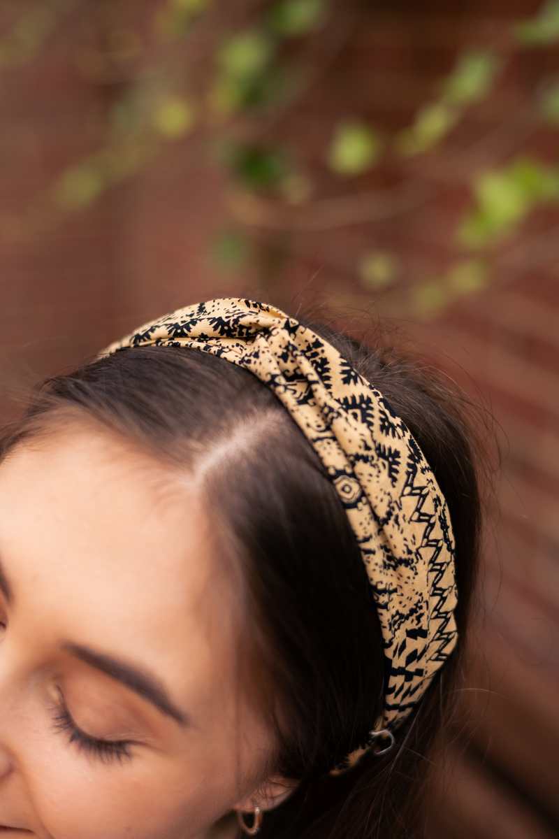 headband cotton tribal print