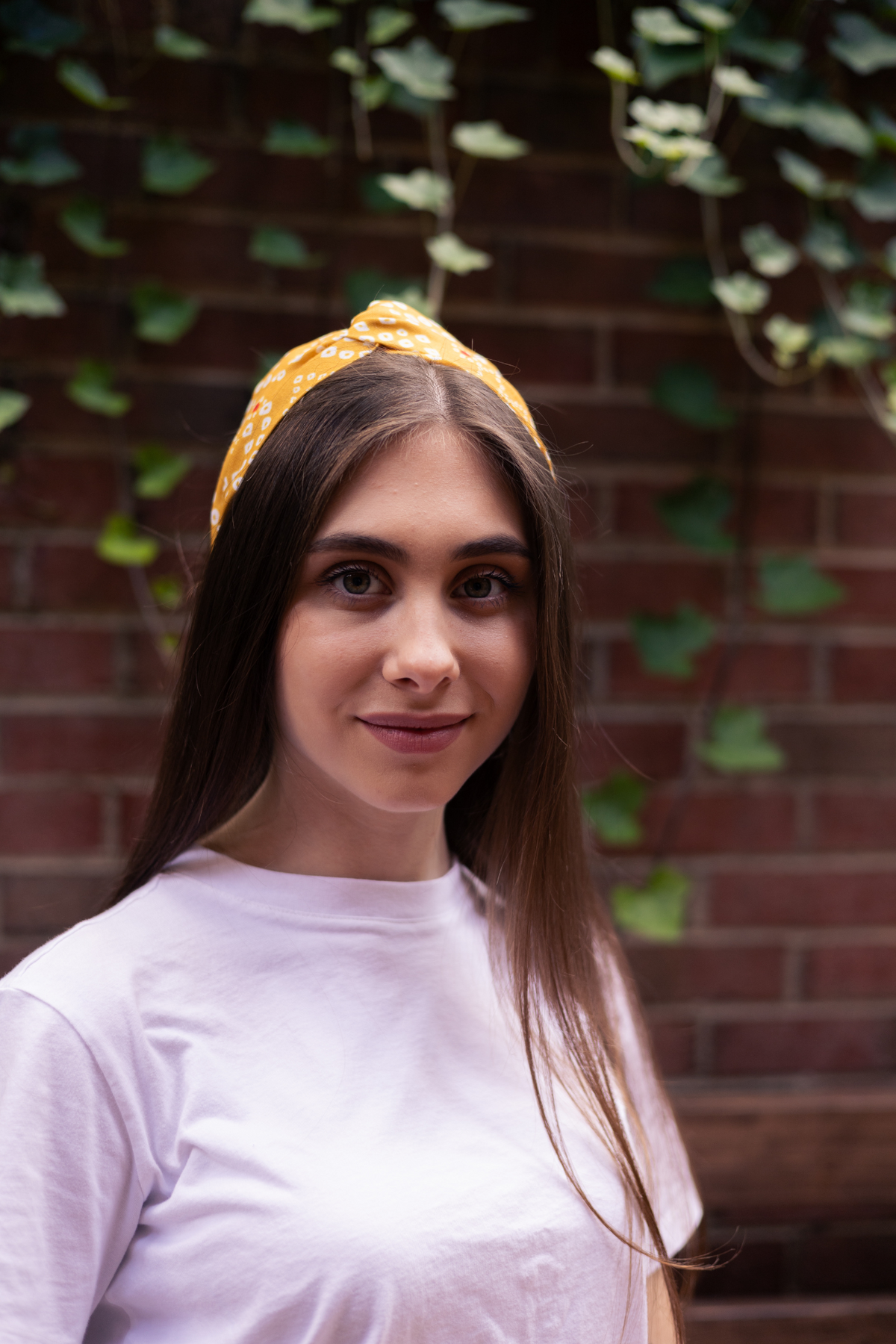 mustard bandhani cotton headband