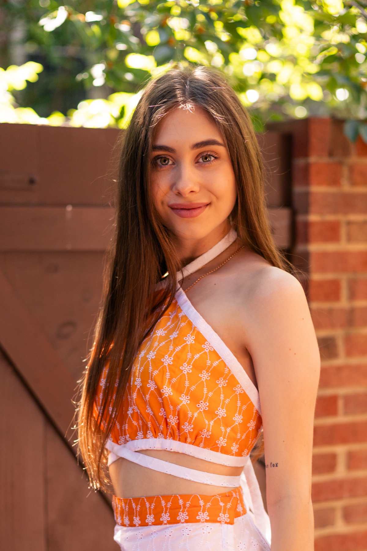 Lola Eyelet Criss Cross Front Top