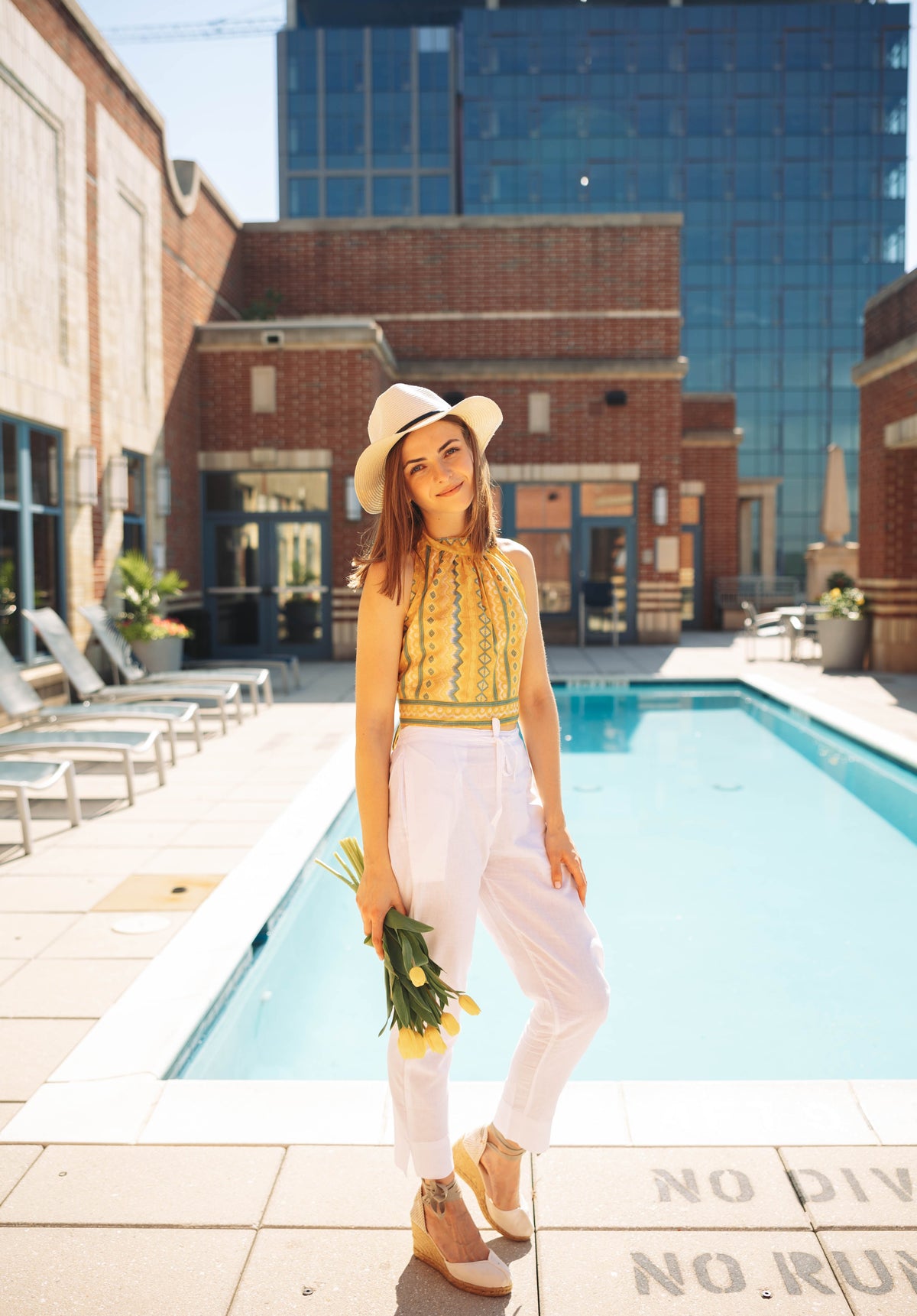 Betty Aztec Yellow Halter Top