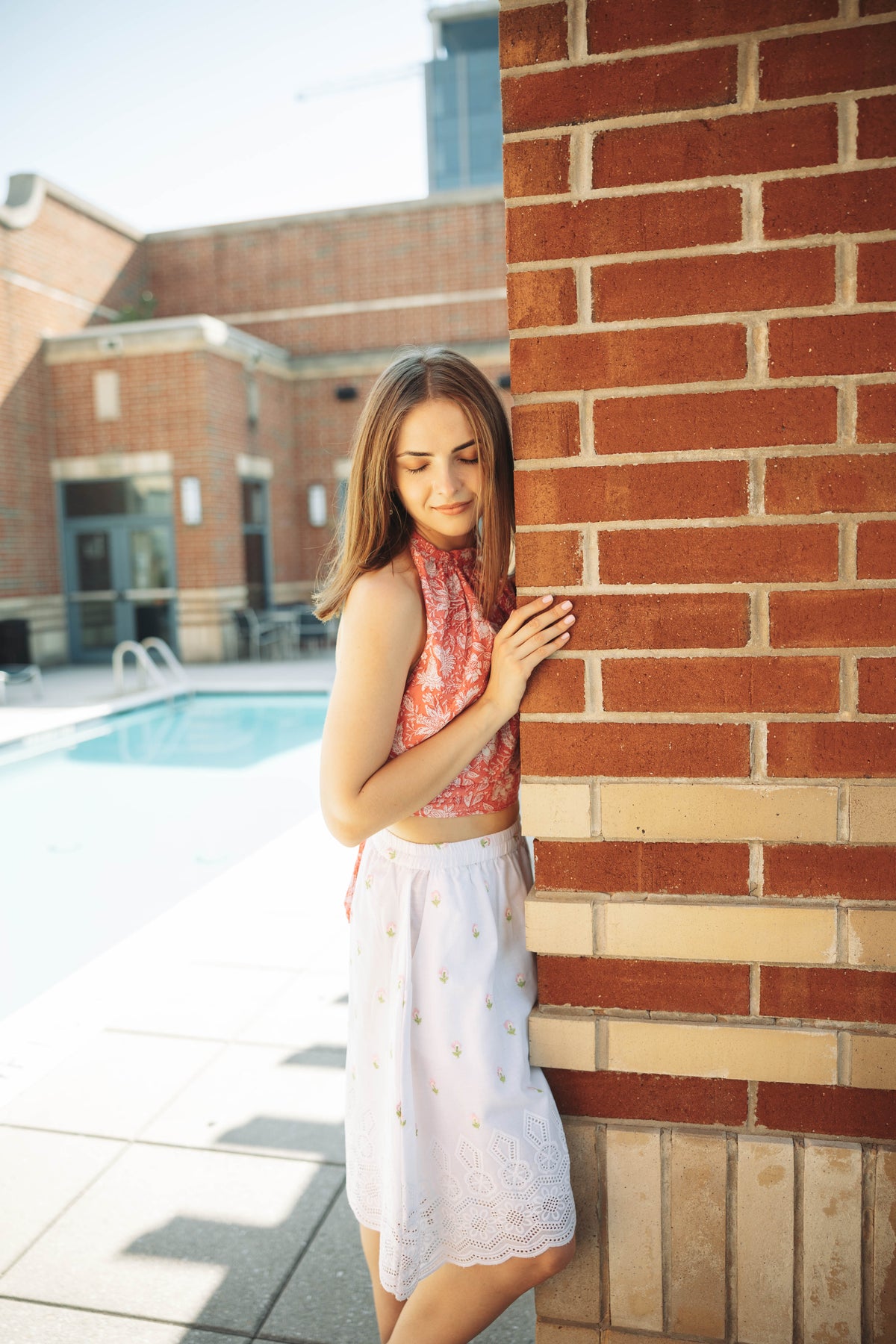 white skirt with pockets