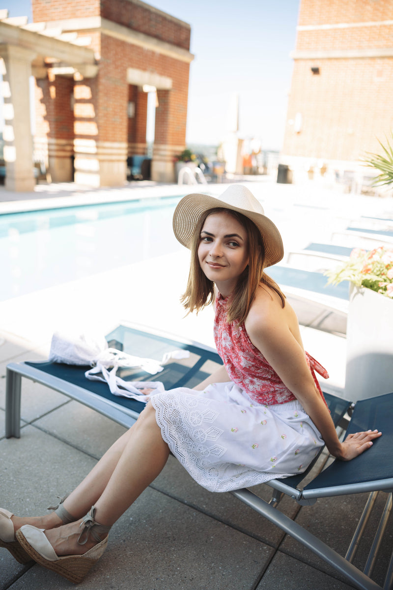 white beach ready skirt