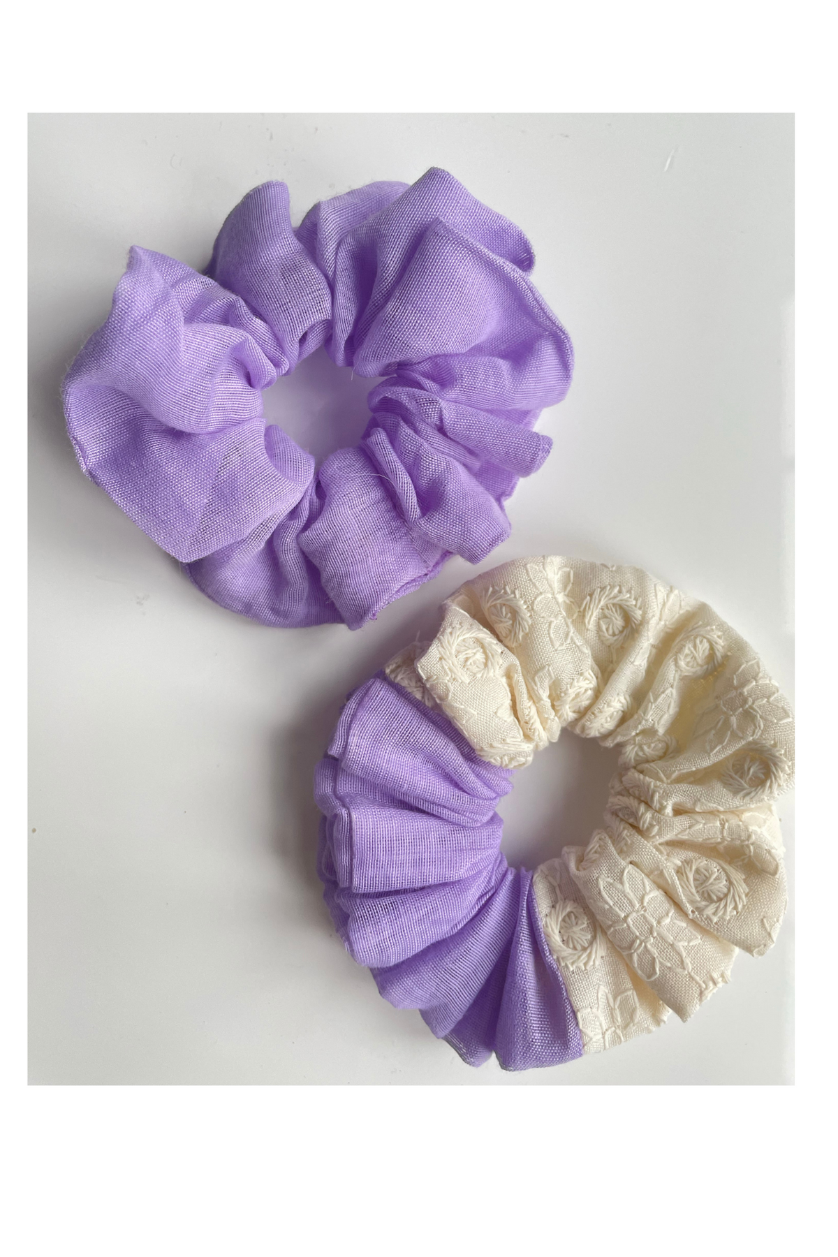 Lavender Hair Scrunchie - Set of 2