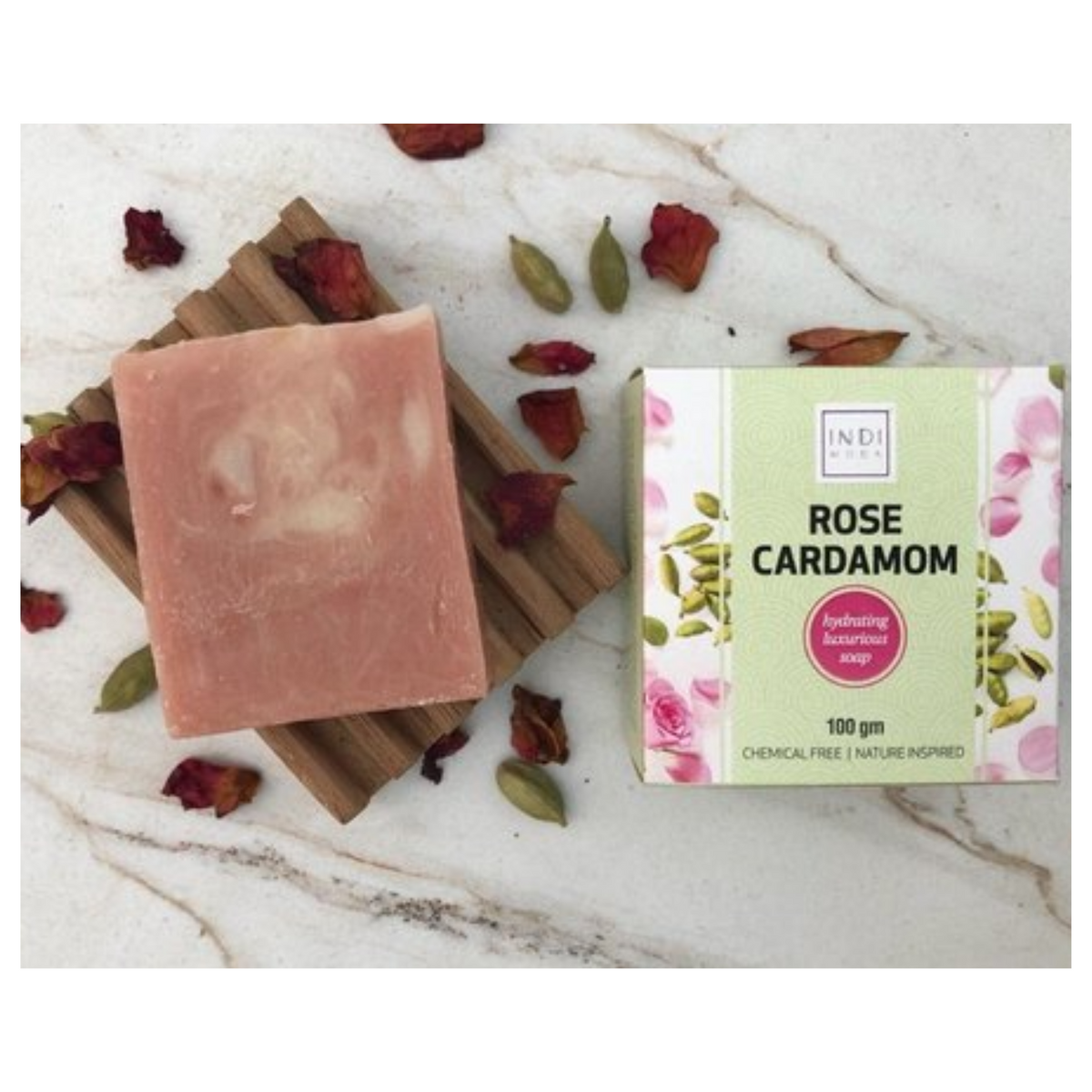 luxurious rose & cardamom soap pink soap enriched with essential oil
